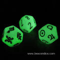 Bescon 3 Pieces Astrological Dice Set, Constellation Divination D12 Dice, 3 Colors Magical Stone Effect or Glowing in Dark